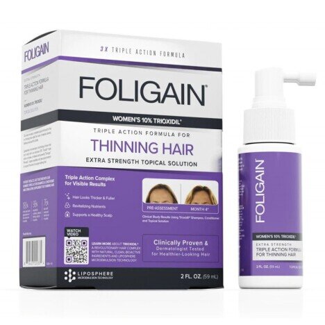 Foligain- Regenerare intensiva pentru par subtire pentru femei cu 10% Trioxidil? (2oz) 59ml